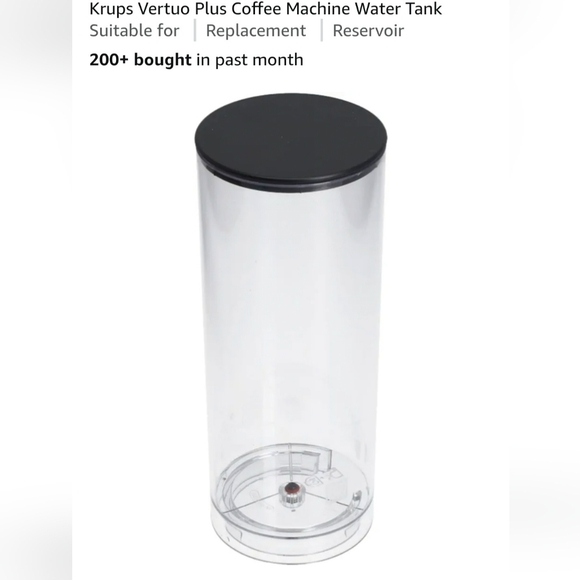 Krups Black Coffee Machine Water Tank - Picture 1 of 2